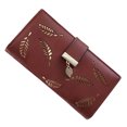 thumbnail image 4 of Fasiaou Hollow Leaf Women's Wallet Long Fashionable Handheld Bag Zipper Buckle Wallet/house/A Gift, 4 of 7