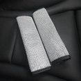 thumbnail image 2 of Juego de hombreras para cinturón de seguridad para mujer, fundas para cinturón de seguridad de coche con diamantes de imitación ostentosos, cubierta de freno de mano de cristal, accesorios para coche, 2 of 8