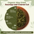 thumbnail image 6 of Organic Way Soursop Leaf Cut & Sifted (Annona Muricata) - Organic & Kosher Certified | Raw, Vegan, Non GMO & Gluten Free | USDA Certified | Origin - Sri Lanka (1LBS / 16Oz), 6 of 8