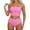 Light Pink, variant on Daznico Women's Strapless Bikini Set Off The Shoulder Two Piece Swimsuit High Waisted High Slit Swimsuit,M