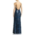 thumbnail image 2 of Avery G Womens Sequin Gown Dress, Blue, 6, 2 of 2