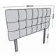 thumbnail image 5 of Cabecera Abotonada Queen El Bazar Store Linq Lino Gris Plata Moderna, 5 of 5