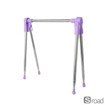 Portable Telescopic Folding Clothes Drying Rack, Stainless Steel Travel Laundry Dryer With Carry Bag, Space Saving Garment Hanger For Hotel, Apartment, Balcony, Dorm,VIOLET,One Size
