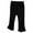 Black, variant on AherBiu Baby Girl Clothes Full Length Elastic Waist Toddler Flare Pants Ribbed Casual Infant Bell Bottoms