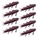 thumbnail image 4 of 8 señuelos de pesca blandos para lubina, lucioperca, gusanos de río Morado oscuro, 4 of 9