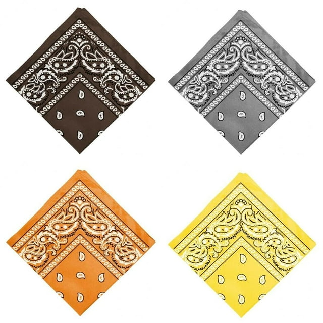 de 4 pañuelos de Paisley para hombres y mujeres, , 22 *22 pulgadas / 55 *55 cm