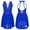 Royal Blue, variant on iEFiEL Kids Girls Rhinestone Figure Skating Dress Ballroom Dance Competition Costume Ballet Tulle Skirt Leotard Black 8