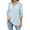 Sky Blue, variant on New Women's Solid Color Lapel Loose Mid-Sleeve Shirt Chiffon Top