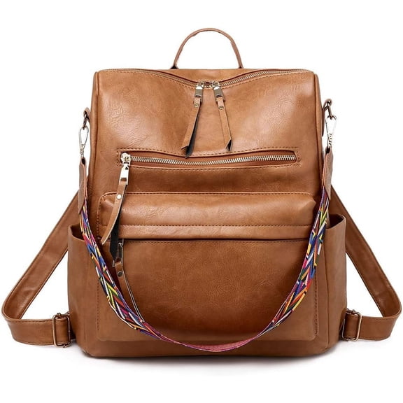 LHSHID Sac à Dos pour Femmes Mode Cuir PU Designer Voyage Grands Sacs à Main pour Dames