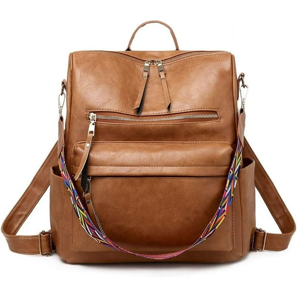 LHSHID Backpack Purse for Women Fashion PU Leather Designer Travel Large Ladies Shoulder Bags