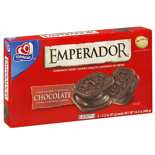 Gamesa Emperador Chocolate Creme Sandwich Cookies, 14.34 oz (Pack of 12