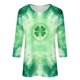 thumbnail image 3 of Xuyuer Ladies' Loose Casual St. Patrick's Day Printed Round Neck Three Quarter Sleeve T-Shirt, 3/4 Sleeve Graphic Top for Holiday Festivals, Irish Themed Parties and Seasonal Celebration, 3 of 4