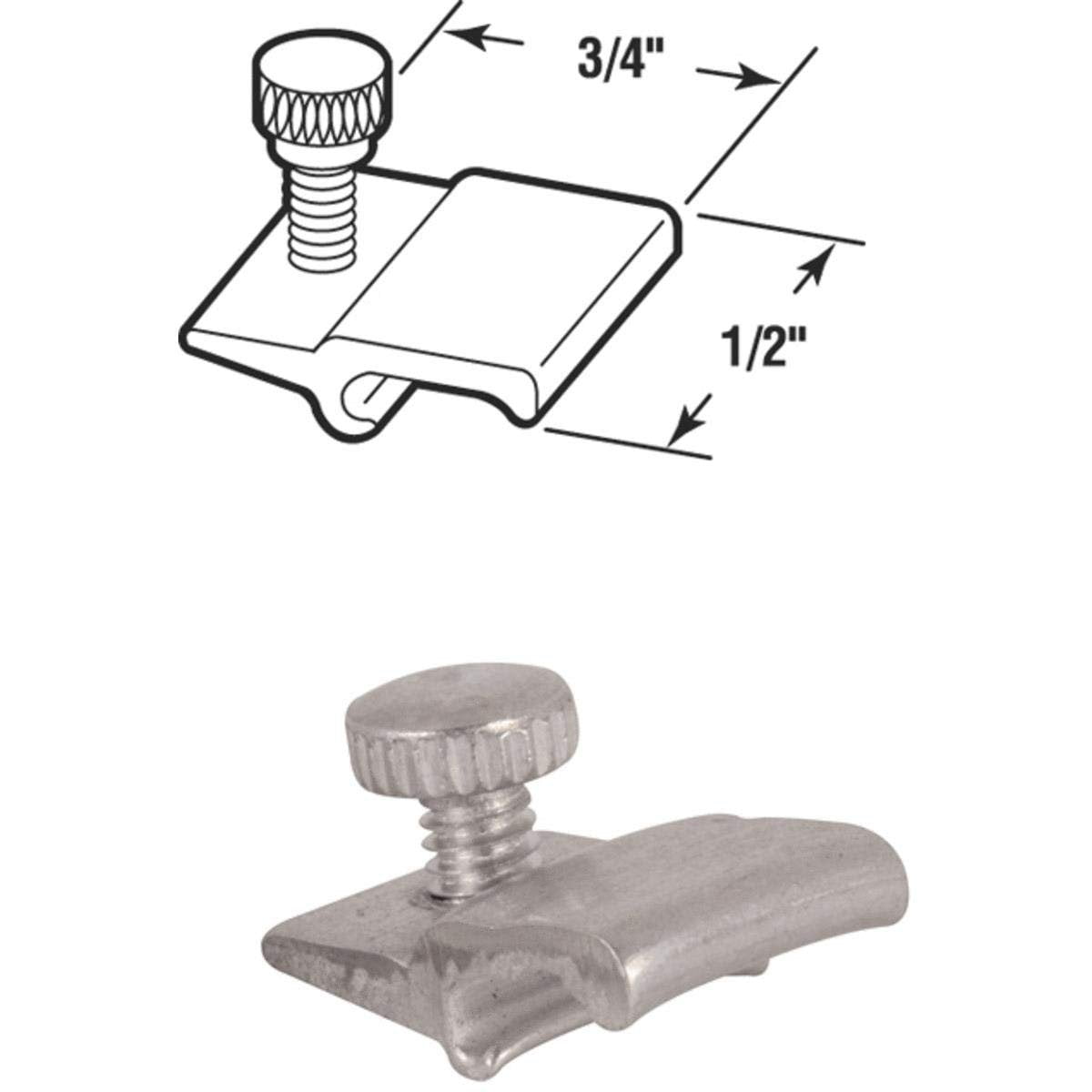 Make-2-Fit 3/4 in. x 1/2 in. Aluminum Storm Door Panel Hardware Clips 8 Pack