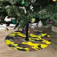 thumbnail image 2 of FMSHPON Fashion Yellow Camo Xmas Christmas Tree Skirt Stand Mat for Holiday Party Decoration Indoor Outdoor 48 inches, 2 of 3