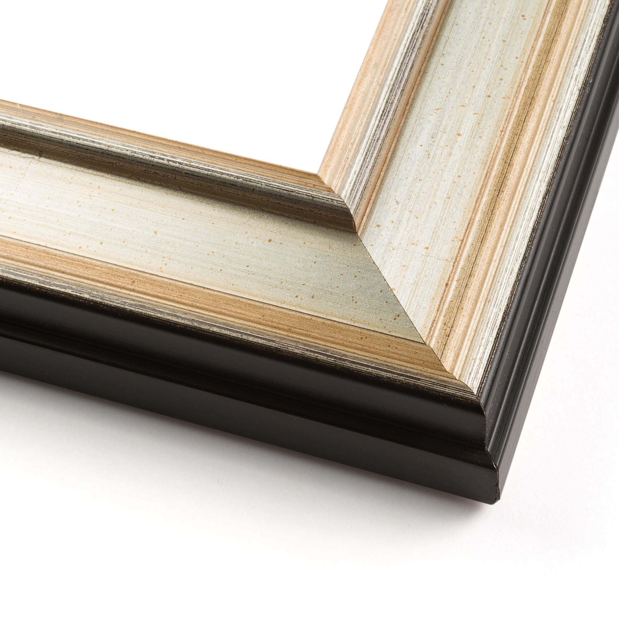 18x24 Frame Gold Silver Plein Aire 2" Inch Wide Moulding Solid Wood Picture Frame | Modena