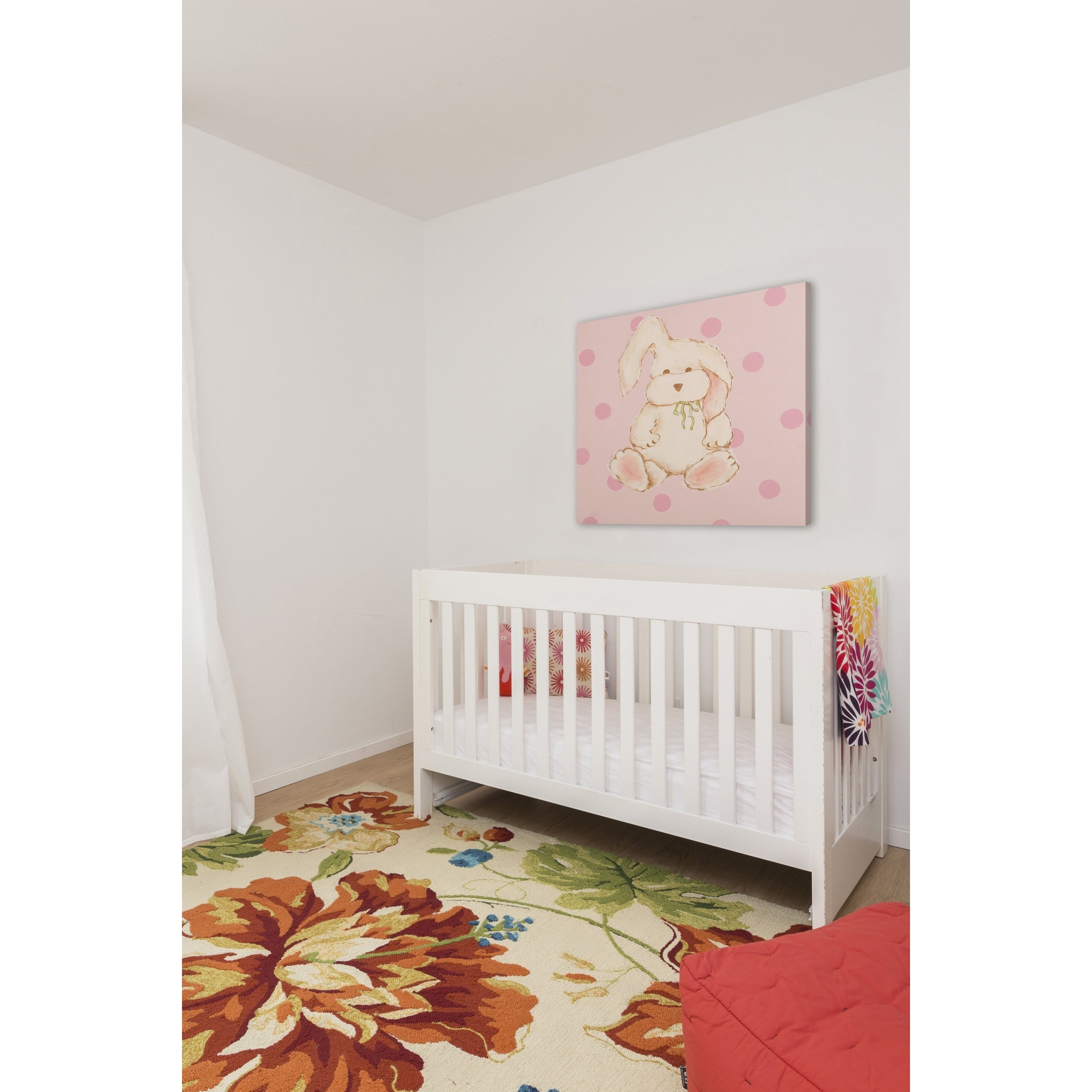 Marmont Hill "Snuggly Bunny" by Reesa Qualia Painting Print on Wrapped Canvas