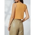 thumbnail image 4 of Gupgi Knitted Vests for Women Solid Color V-Neck Button Down Crochet Tank Top Lightweight Sweater Waistcoat, 4 of 9