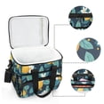 thumbnail image 6 of FORMRS Insulated Cooler Bag 24 Cans Capacity Soft Leakproof Lunch Box with Side Pockets, Lemon Leaves, 6 of 7