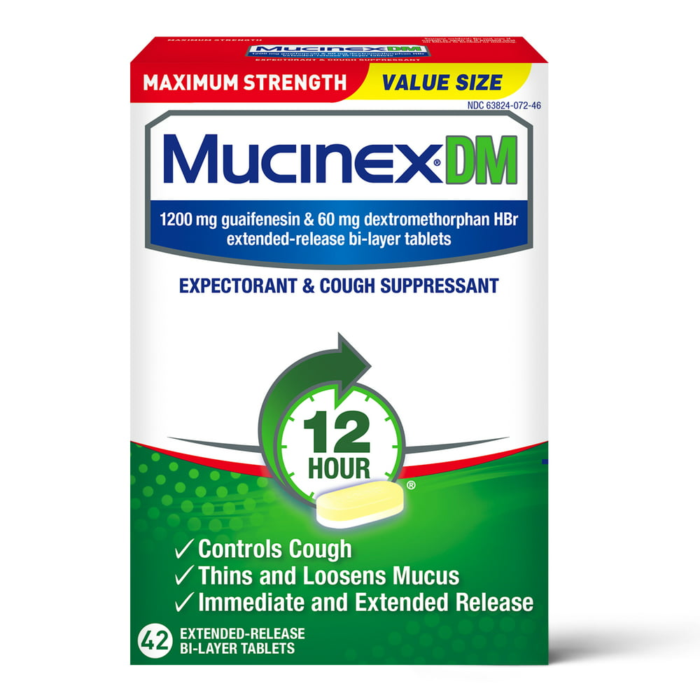 Mucinex DM Maximum Strength 12 hour Cough and Chest Congestion Medicine