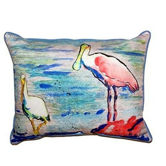Betsy Drake SN532 11 x 14 in. Spoonbill & Ibis Small Indoor & Outdoor Pillow
