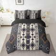 thumbnail image 2 of Aztec Geometric Twin Comforter Set With Sheets Vintage Western Boho Bedding Set 7 Piece Southwestern Tribal Bed In A Bag Adults Men American Bed Set Black Brown, 2 of 5