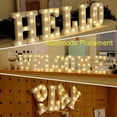 thumbnail image 5 of Decorative LED Light up Letters, 6.3" Tall Battery Powered LED Night Light for Christmas Wedding Home Bar Birthday Party Decoration(Letter C ), 5 of 5