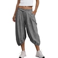 thumbnail image 3 of YHAJDS Ladies Shorts Solid 7 Inches Loose Casual Everyday Summer Essential Hot Weather, 3 of 8