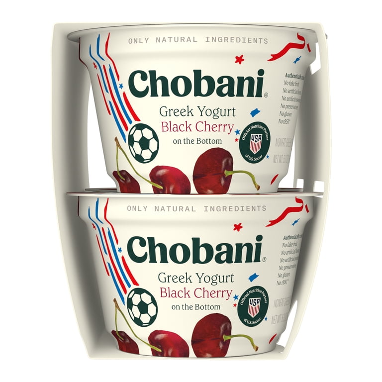 Chobani Non-Fat Greek Yogurt Black Cherry on The Bottom 5.3 oz 4