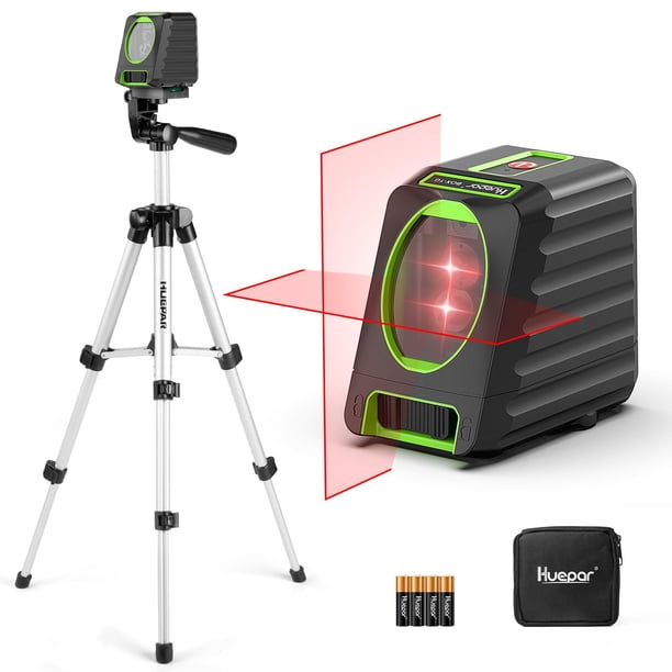 Nivel láser Huepar BOX-1R de 150 pies con trípode de 65 cm autonivelante