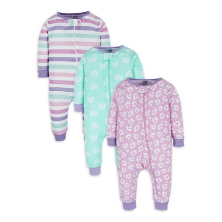 

Onesies Brand Baby & Toddler Girl Snug Fit Footless Cotton Pajamas 3-Pack (0/3 Months - 5T)