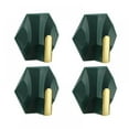 thumbnail image 1 of 4pcs Geometric Shape Hook Wall Hanger Self Adhesive Hooks Bathroom Towel Kitchen Dishcloth Closet Coat Key Bag Hat Hanging Hook, 1 of 3