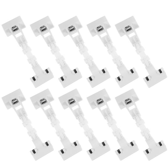 ADDHAT 10Pcs White Plastic Advertising Paper Holder for Menus and Price Tags