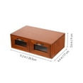thumbnail image 2 of DEEPCRAFF 1Pc Durable Brown Laptop Wooden Stand with Storage Rack for Home Office, 2 of 6