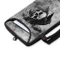 thumbnail image 4 of WIRESTER 15" Neoprene Fabric Laptop Sleeve Bag Case for Laptop Macbook Tablet Chromebook, Gray Skull Raven, 4 of 6
