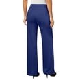 thumbnail image 4 of Dress Pants Womens Stretchy Work Pants Business Casual Slacks with Pockets Pull On Office Trousers Blue 2XL, 4 of 6