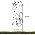 thumbnail image 5 of Amagabeli 2 Pack Black Garden Trellis for Climbing Plants 46" x 15" Black Sturdy Iron Potted Support Vines Vegetable Flower Patio Metal Wire Lattices Grid Trellises for Grape Cucumber Clematis, 5 of 8