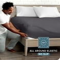 thumbnail image 4 of Bare Home Luxury 1800 Collection Fitted Sheet, Ultra-Soft, Deep Pocket, Twin, Forged Iron Gray, 4 of 8
