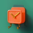 thumbnail image 4 of Small Alarm Clocks for Bedrooms Creative Storage Rack Free Punch Alarm Clock Hook Kitchen Supplies Storage Rack Bedroom Wall Hanging Pendant, 4 of 5