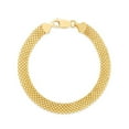 thumbnail image 2 of JewelStop 14K Yellow Gold 7mm Bismark Chain Bracelet 7.25 inches, Pear Shaped Lobster Clasp - 3.1gr., 2 of 6