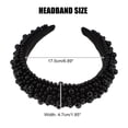 thumbnail image 4 of Diadema acolchada con perlas de imitación, diadema de ala ancha con esponja, diadema para mujer, negro, 4 of 7