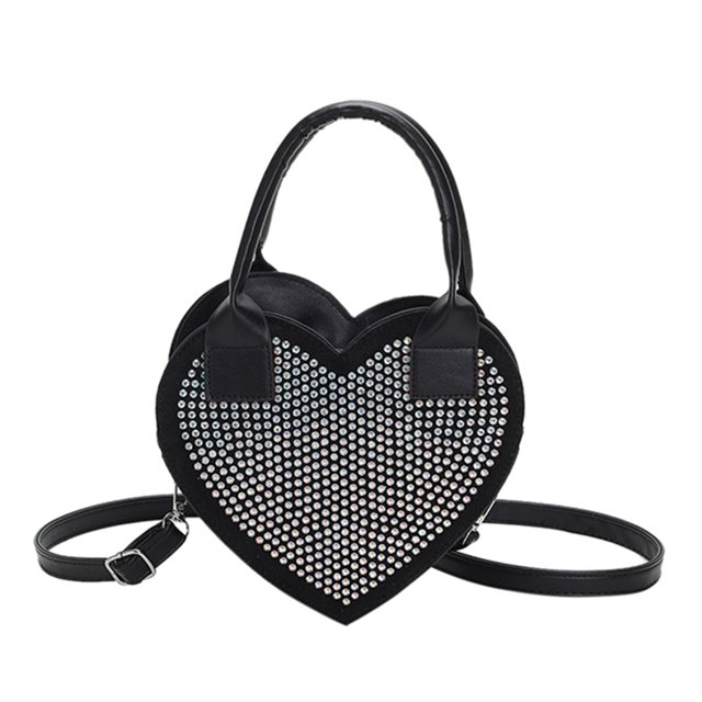 Bolso Bandolera Bolsa Love Heart-Shaped Crossbody Bag Diamonds Lady Monedero para el trabajo (Multicolor) Tmvgtek Para Estrenar