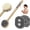 Grey, variant on Back Scrubber for Shower + Body Scrubber 2 Pack - Dual Sided Silicone & Nylon Bristles Lather Well, Exfoliating Anti-Slip Wood Long Handle Back Scrubber Body Exfoliator for Wet/Dry Bath Brush Grey