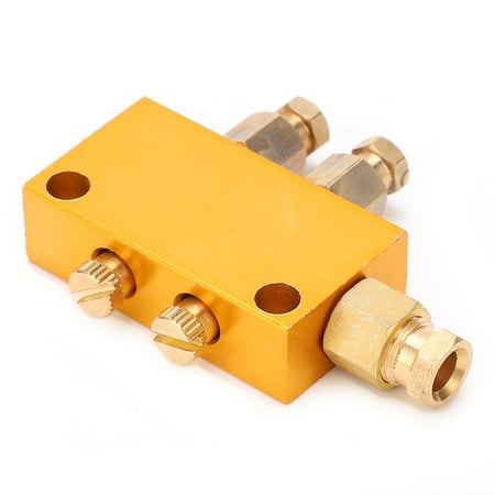 

TK Type Oil Divider Brass Material Oil Distributor Wear Resistance Distribute Evenly For Production Lines For CNC Machine 1 In 2 Out