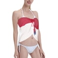thumbnail image 3 of Women'S Beach Cover Up Short Sarong Dress North Carolina Flag Wrap Chiffon Shawl, 3 of 7