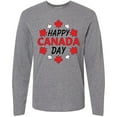 thumbnail image 3 of Inktastic Happy Canada Day- maple leaf circle Long Sleeve T-Shirt, 3 of 5