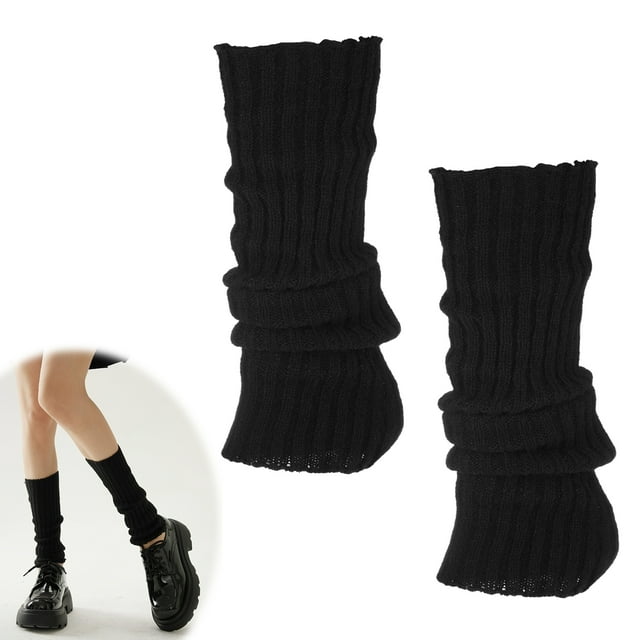 Qarigey Estos calentadores de piernas suaves y elásticos para máxima comodidad, calentadores de piernas tejidos de invierno para mujeres, Medias