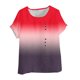thumbnail image 4 of Vestidos Casuales Para Mujer, Blusas De Mujer De Moda Blusa informal de lino con botones y manga corta estampada para mujer, 4 of 4