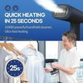 thumbnail image 6 of HuBDIC Steamer for Clothes, Portable Handheld Clothing Steamer with 250ML Big Capacity, Fabric Steamer 1500 Watts, Fast 25 Seconds Heat-up, Lightweight Fabric Steam Iron for Home and Travel, 6 of 7