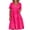 Red, variant on Homenesgenics Dresses for Women Plus Size Women's Round-Neck Casual Short Sleeve Solid Waisted Layer Chiffon Dresses with Belt Gifts for Women