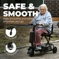 thumbnail image 4 of Super Light Flight Mobility Scooter 36 lbs Foldable, 20 Miles Long Travel Range with 2 Lithium Batteries, 4 Mph Top Speed, Airline Approved, 310 lbs Capacity, 4 of 10